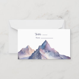 Sneeuw bedekt bergen landschap bruiloft plaatskaartje