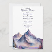 Sneeuw bedekt bergen landschap repetitie diner kaart (Voorkant)