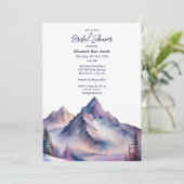 Sneeuw bedekt berglandschap vrijgezellenfeest kaart (Staand voorkant)