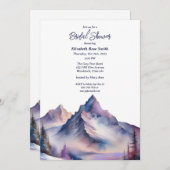 Sneeuw bedekt berglandschap vrijgezellenfeest kaart (Voorkant / Achterkant)