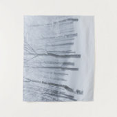 Sneeuw bedekt bevroren bos in de winter wandkleed (Voorkant)