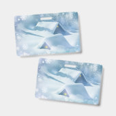Sneeuw bedekt dak in een bos badge (Voor- en achterkant)