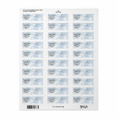 Sneeuw bedekt dak in een bos etiket (Full Sheet)
