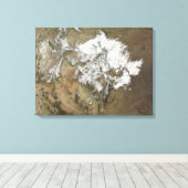 Sneeuw bedekt de Rocky Mountains in de Verenigde S Canvas Afdruk (Insitu (Houten vloer))