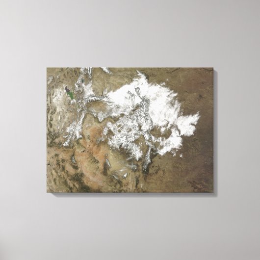 Sneeuw bedekt de Rocky Mountains in de Verenigde S Canvas Afdruk (Voorkant)
