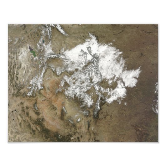 Sneeuw bedekt de Rocky Mountains in de Verenigde S Foto Afdruk (Voorkant)