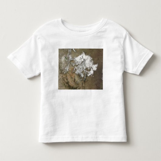 Sneeuw bedekt de Rocky Mountains in de Verenigde S Kinder Shirts (Voorkant)
