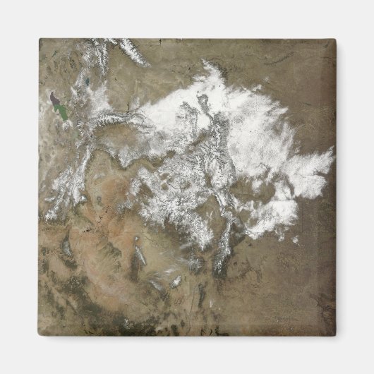 Sneeuw bedekt de Rocky Mountains in de Verenigde S Magneet (Voorkant)