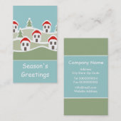 Sneeuw Bedekt Dorp Gift Label Visitekaartje (Voorkant / Achterkant)