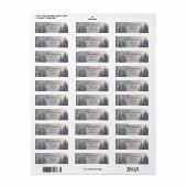 Sneeuw Bedekt Evergreens Retouradres Labels (Full Sheet)