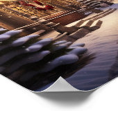 Sneeuw bedekt heel de stad poster (Hoek)