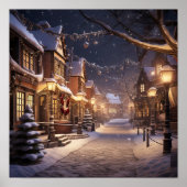 Sneeuw bedekt heel de stad poster (Voorkant)