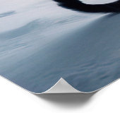 Sneeuw bedekt kerstboom met katten poster (Hoek)