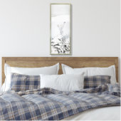 Sneeuw bedekt landschap - Japanse kunst Canvas Afdruk (Insitu (Slaapkamer))