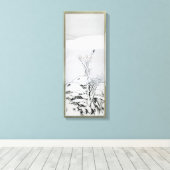 Sneeuw bedekt landschap - Japanse kunst Canvas Afdruk (Insitu (Houten vloer))