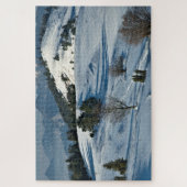 Sneeuw bedekt landschappelijk berg legpuzzel (Verticaal)