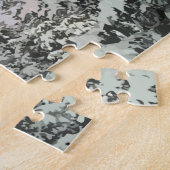 Sneeuw bedekt met pijnbomen legpuzzel (Zijkant)