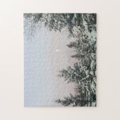 Sneeuw bedekt met pijnbomen legpuzzel (Verticaal)