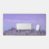 Sneeuw bedekt met springbos bij zonsondergang bureaumat (Keyboard & Muis)