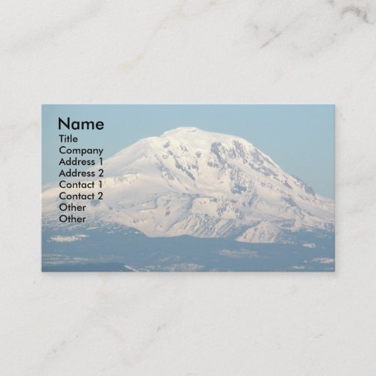 Sneeuw bedekt Mount Adams Landschap Visitekaartje (Voorkant)