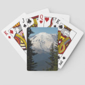 Sneeuw bedekt Mount Rainier landschap Pokerkaarten (Achterkant)