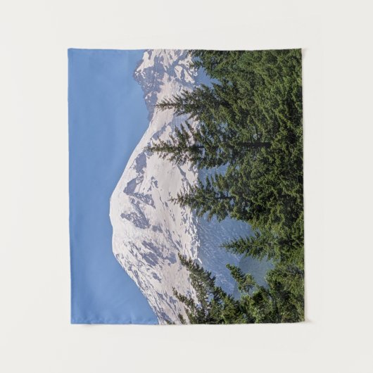 Sneeuw bedekt Mount Rainier landschap Wandkleed (Voorkant)