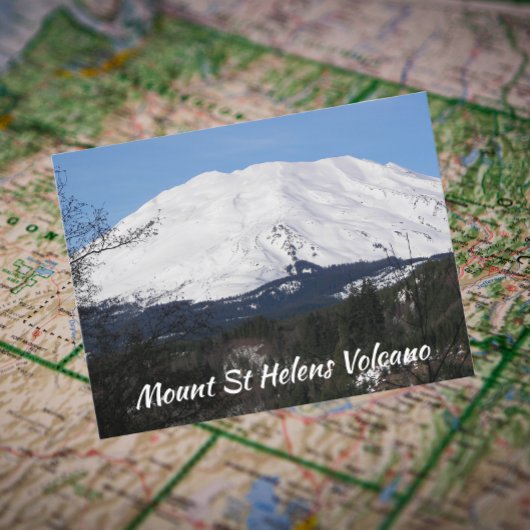 Sneeuw bedekt Mount St Helens Travel Briefkaart