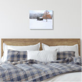 Sneeuw bedekt paddock canvas afdruk (Insitu (Slaapkamer))