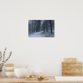 Sneeuw bedekt wandelpad 1 poster (Keuken)