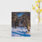Sneeuw bedekt winterpark in Canada Kaart (Gele Bloem)