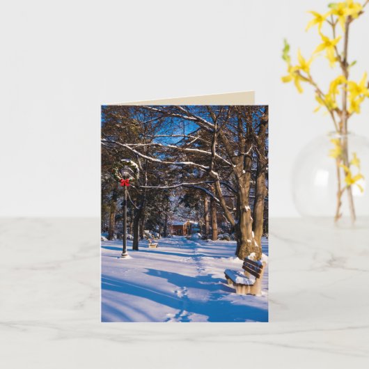 Sneeuw bedekt winterpark in Canada Kaart (Gele Bloem)