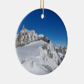 Sneeuw bedekte berg kerstboom ornament (Rechts)