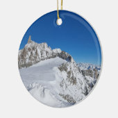 Sneeuw bedekte berg kerstboom ornament (Links)