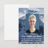 Sneeuw bedekte berg memorial aangepaste dank u bedankkaart (Voorkant / Achterkant)
