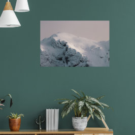 Sneeuw bedekte berg poster