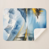 Sneeuw bedekte bergen en een meer sherpa deken (Voorkant (horizontaal))