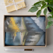 Sneeuw bedekte bergen en een meer tissuepapier (Geschenk)