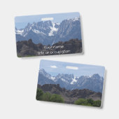 Sneeuw bedekte bergen van Lone Pine Badge (Voor- en achterkant)