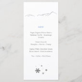 Sneeuw Bedekte Bergtoppen Skis Zachte Sneeuwvlokke Menu (Achterkant)