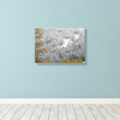 Sneeuw bedekte bomen in Whistler, B.C. Canvas Afdruk (Insitu (Houten vloer))
