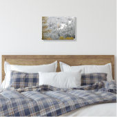 Sneeuw bedekte bomen in Whistler, B.C. Canvas Afdruk (Insitu (Slaapkamer))