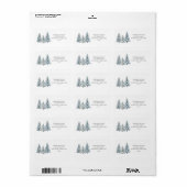 Sneeuw bedekte bomen Winter adreslabels Etiket (Full Sheet)