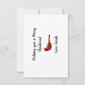 Sneeuw bedekte boom aangepaste kerst Kaart (Achterkant)