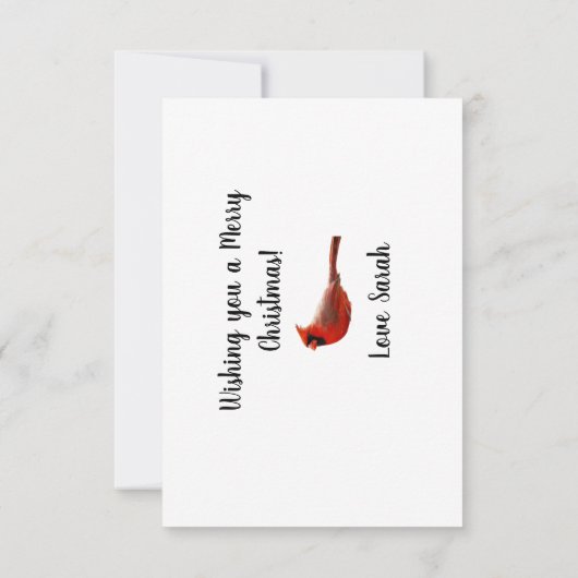 Sneeuw bedekte boom aangepaste kerst Kaart (Achterkant)