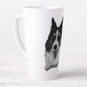 Sneeuw-bedekte Corgi Hallo Latte Mok (Linkerhoek)