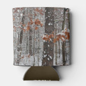 sneeuw bedekte eikenbomen WinterNatuur fotografie Blikjeskoeler (Achterkant)
