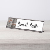 sneeuw bedekte eikenbomen WinterNatuur fotografie Bureau Naambordje (Voorkant)