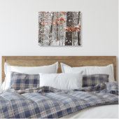 sneeuw bedekte eikenbomen WinterNatuur fotografie Canvas Afdruk (Insitu (Slaapkamer))