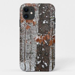 sneeuw bedekte eikenbomen WinterNatuur fotografie iPhone 11 Hoesje