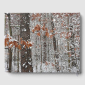 sneeuw bedekte eikenbomen WinterNatuur fotografie Gastenboek (Achterkant)